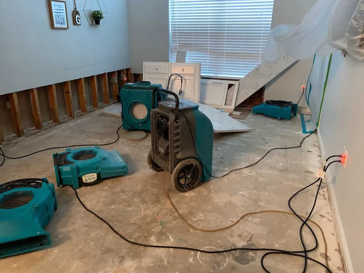 Dehumidifier in flood-cut room for Water Extraction & Removal in Hyattsville